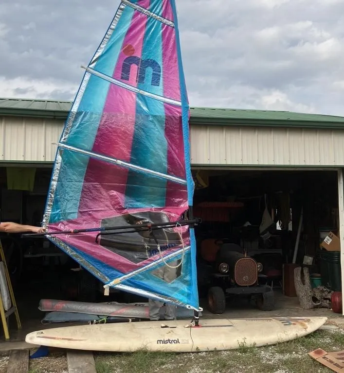 Mistral Windsurfing Board and Chinook Sail