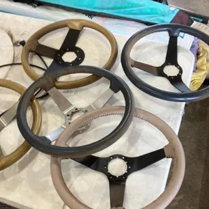 Collection of Vintage Leather Steering Wheels