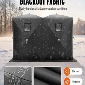 VEVOR Portable Ice Fishing Shelter, Pop-Up Ice Fit