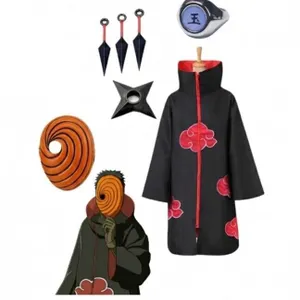 Naruto Obito Costume with Mask Latex Ninja Anime