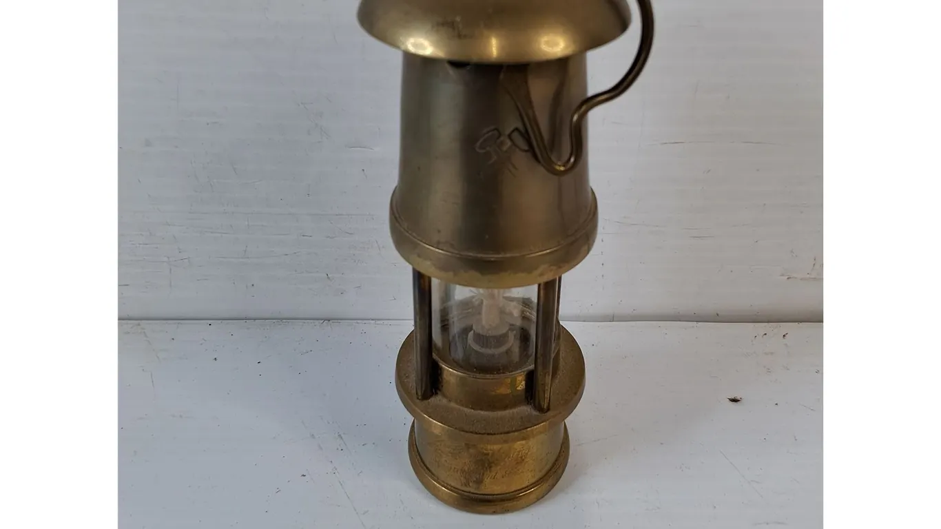 Brass Replica of a Miner's Lamp