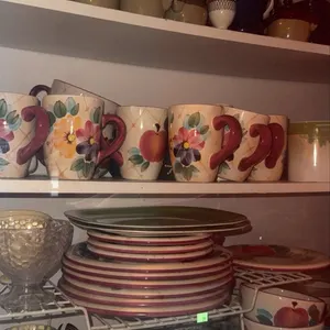Heritage Mint Ltd. Gatherings Ceramic Kitchen Set with Plates, Cups, Saucers and Dishes