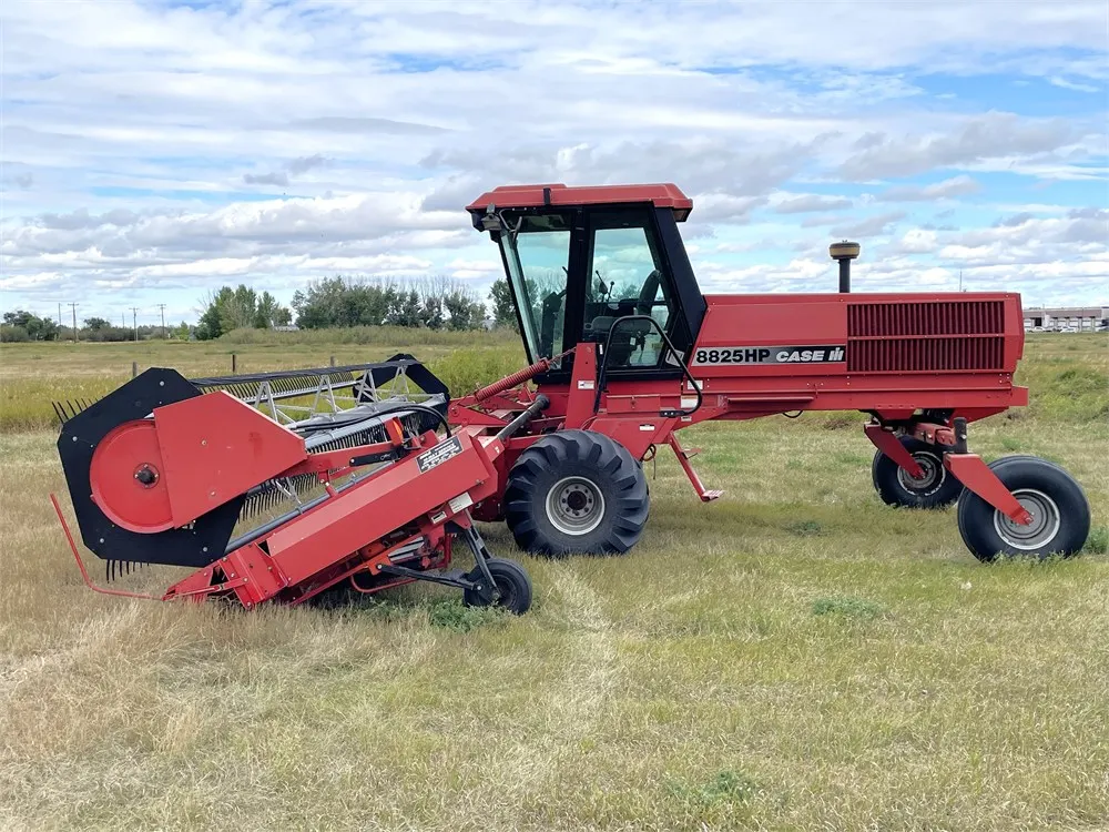 2000 CASE IH 8825HP Swather, ONLY 921 Hours, Plastic Fingers, Shedded