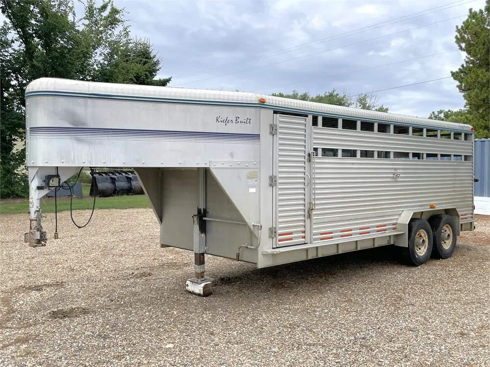 1994 KIEFER BUILT t/a 20 Ft. Aluminum Stock Trailer