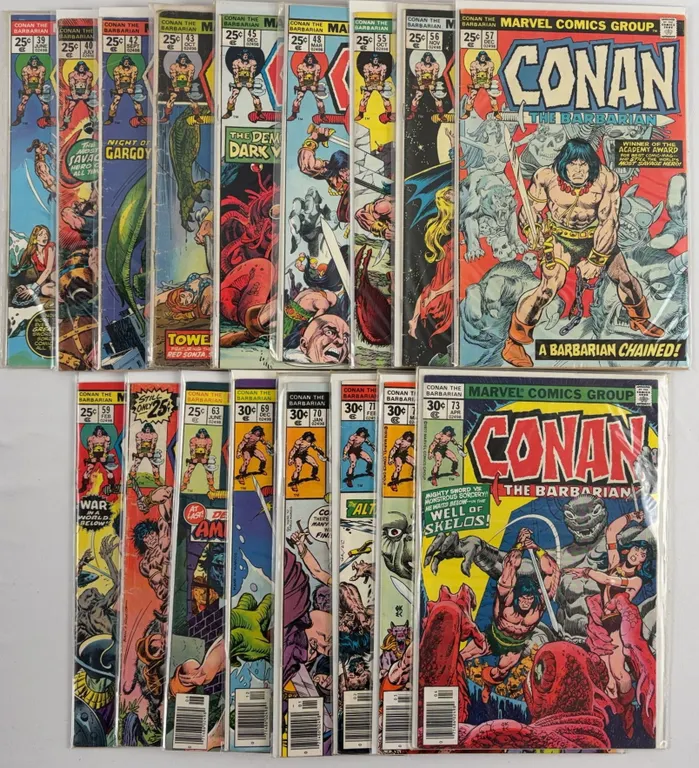 Conan the Barbarian Comic Book Lot Marvel 1974-1977
