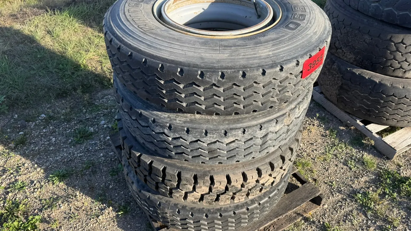 (4) Used 11R22.5 Wheels & Tires
