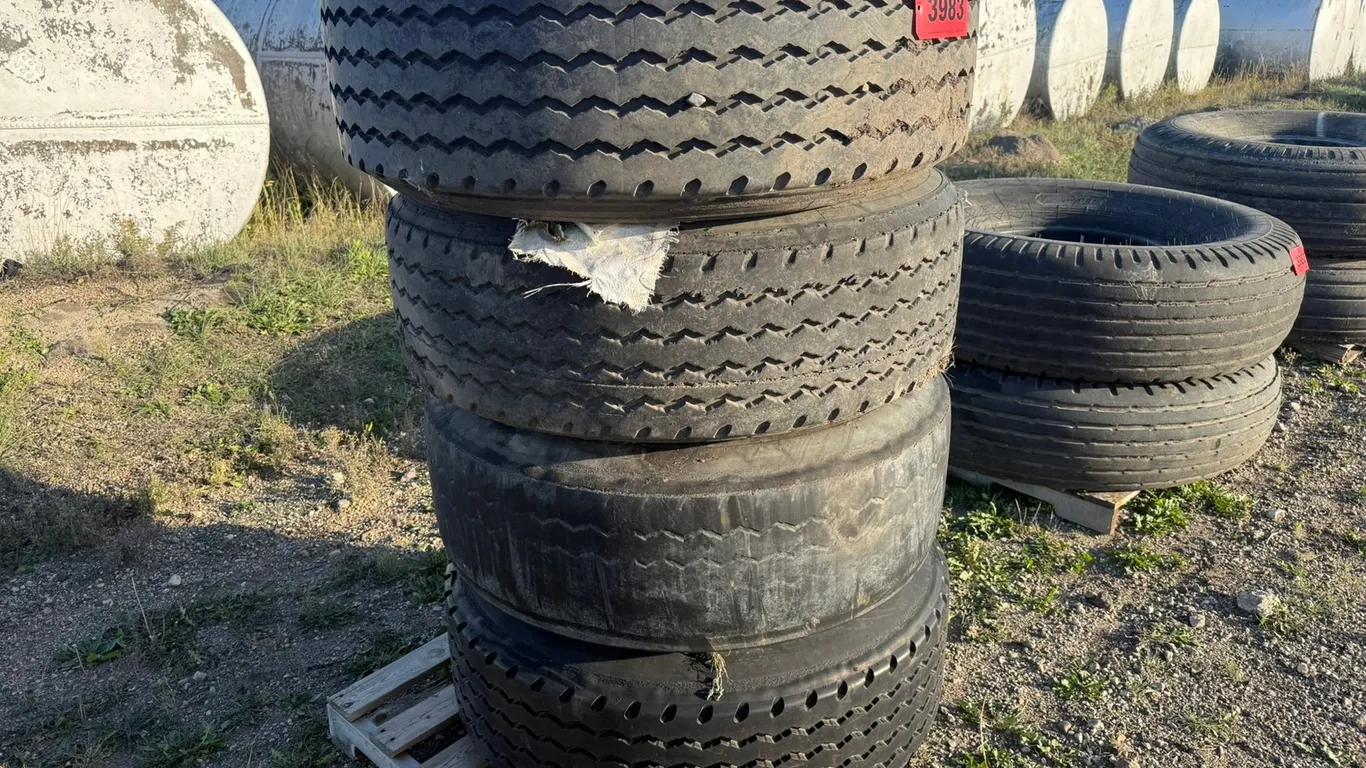 (4) Used 385/65R22.5 Wheels & Tires