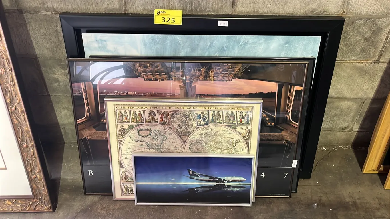 (5) ASSORTED FRAMED PRINTS