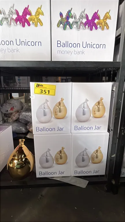 (8) *NEW IN BOX* GLAZED CERAMIC BALLOON JARS