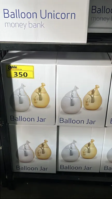 (8) *NEW IN BOX* GLAZED CERAMIC BALLOON JARS
