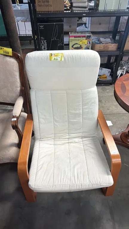 IKEA POANG ARMCHAIR WITH FABRIC CUSHIONS