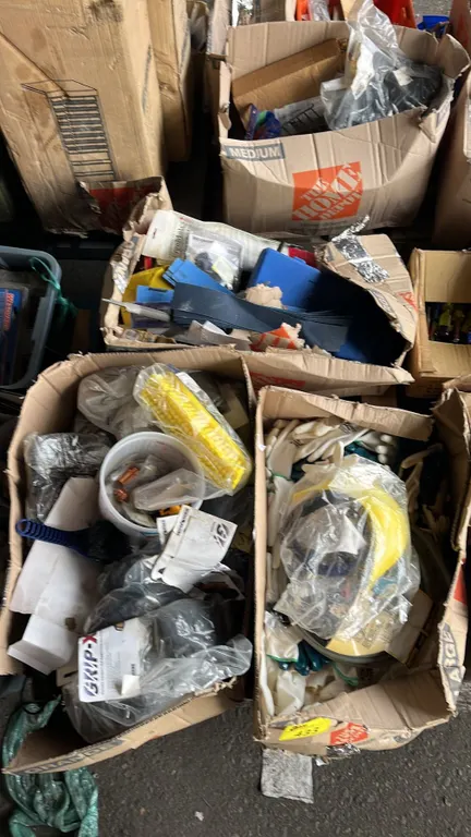PALLET OF WORK GLOVES, ICE CLEATS, SANDPAPER & MORE *MUST TAKE ALL*