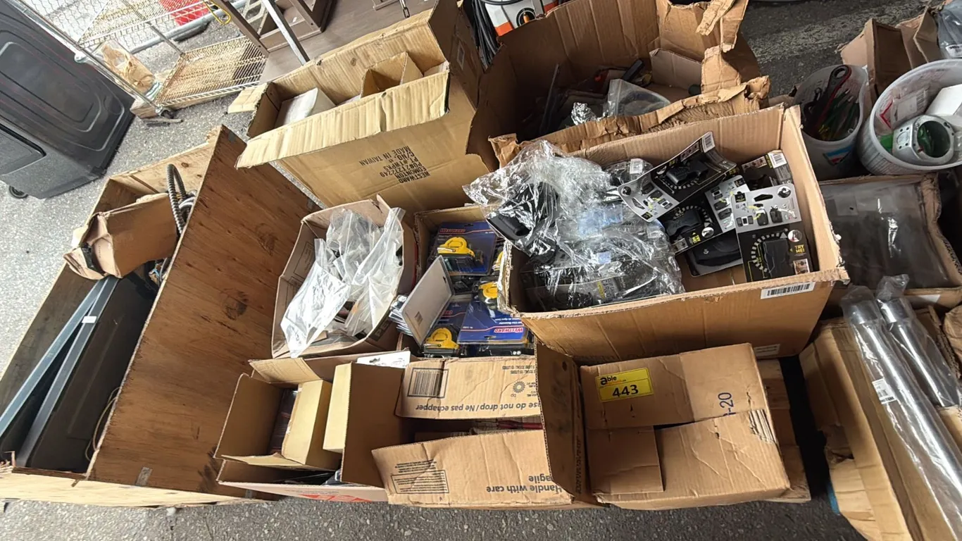 PALLET OF WESTWARD KEVLAR CUTTERS, WESTWARD MEASURING TAPES, NITE IZE CLIP CASES & MORE *MUST TAKE