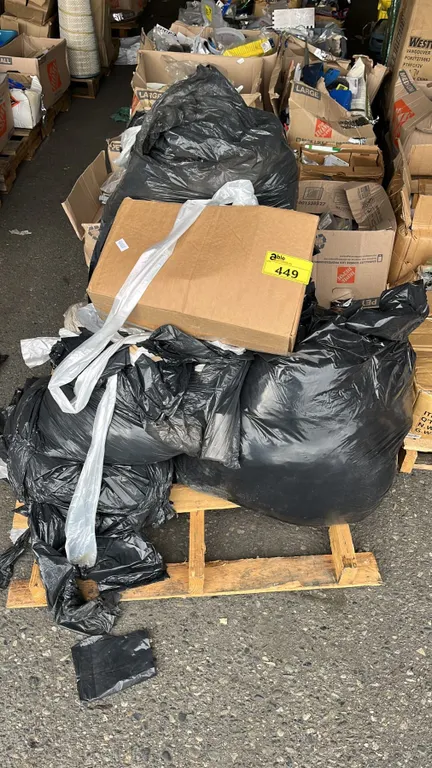 PALLET OF ASSORTED PLASTIC BAGS *MUST TAKE ALL*
