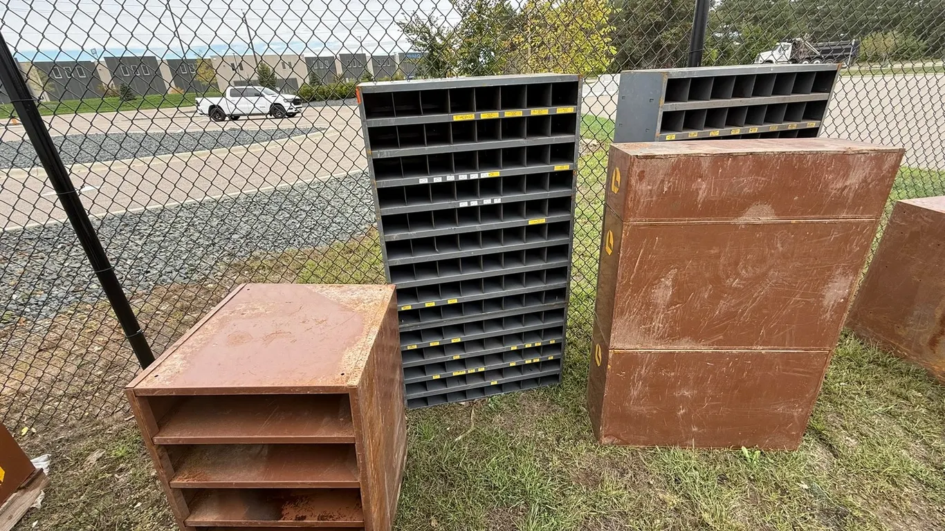 (4) Metal Hardware Shelves