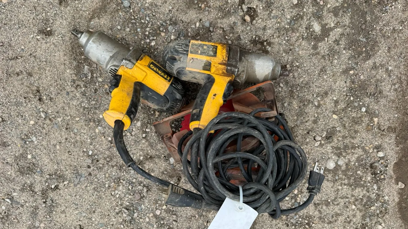 (2) Corded Dewalt 1/2" Impacts and Ryobi Circular Saws