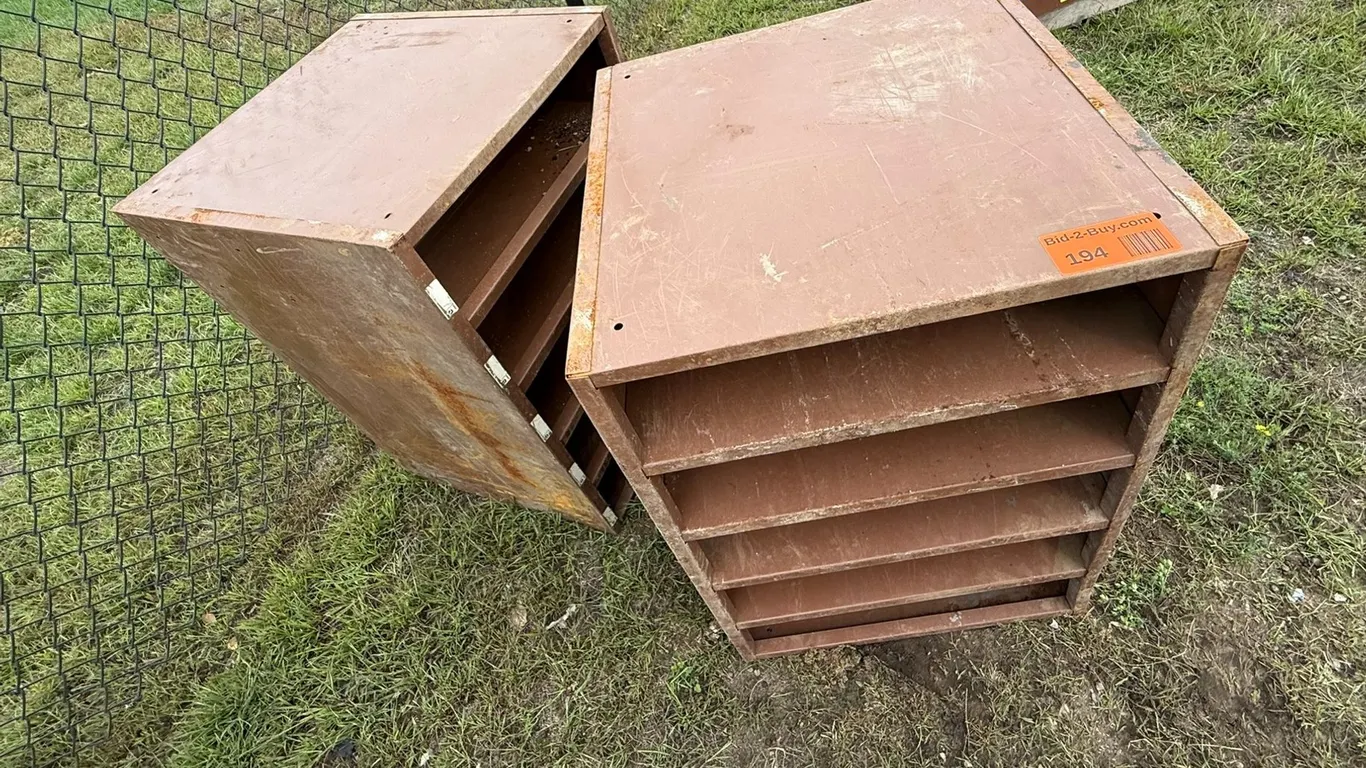 (2) Metal Shelves