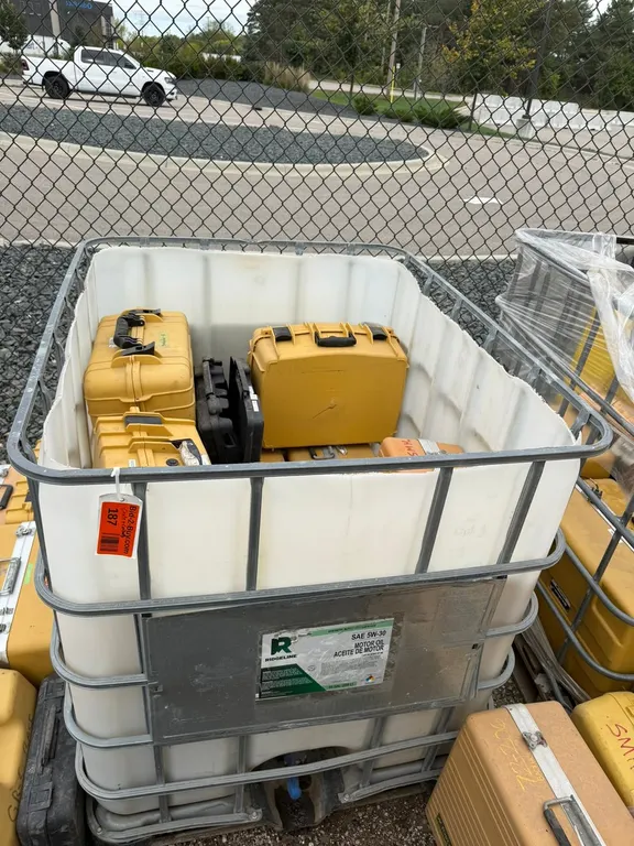 Tote with (10) Empty Equipment Cases