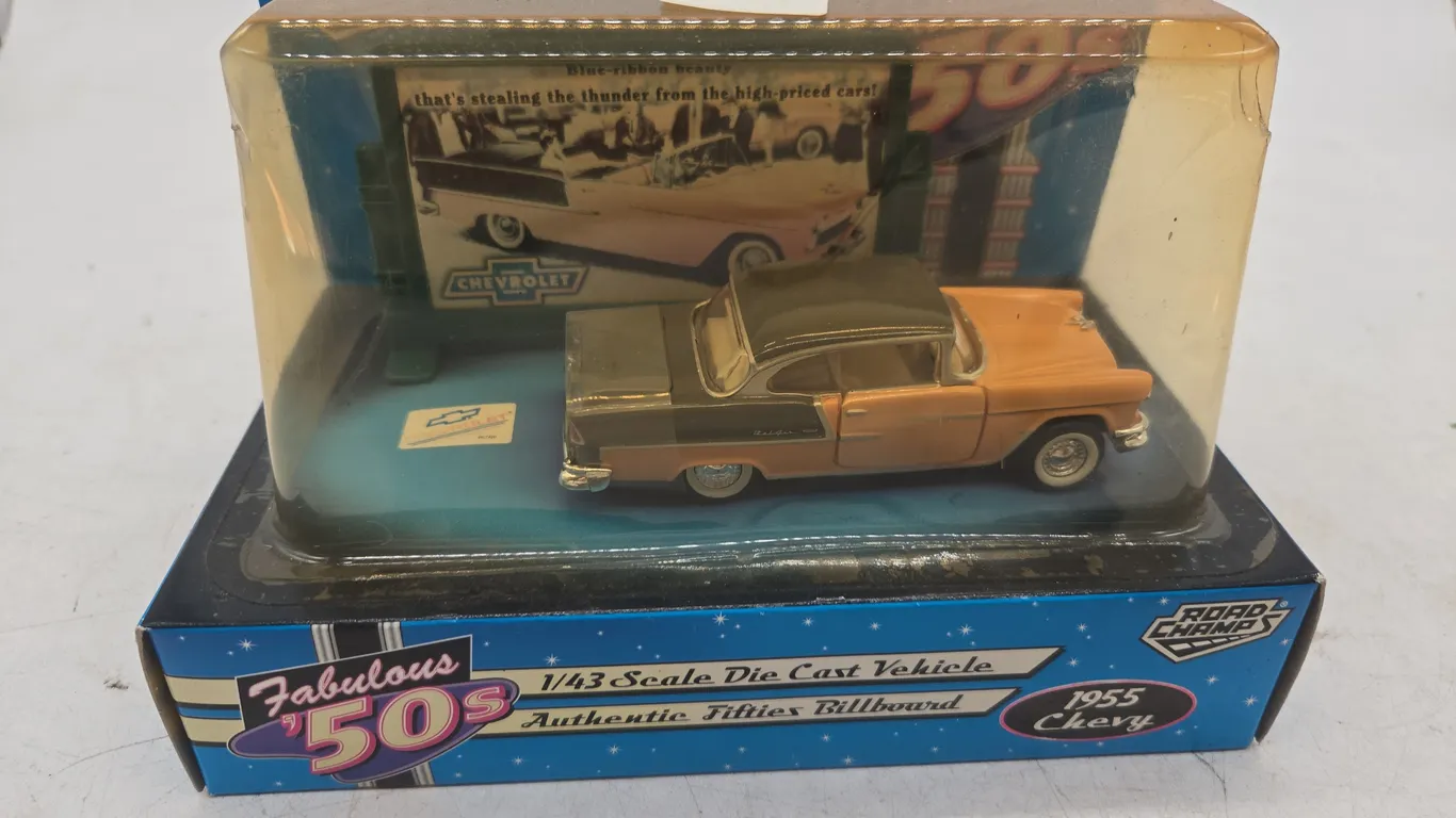 Vintage road champ 1955 Chevrolet Bel Air diecast collector's car new and original box