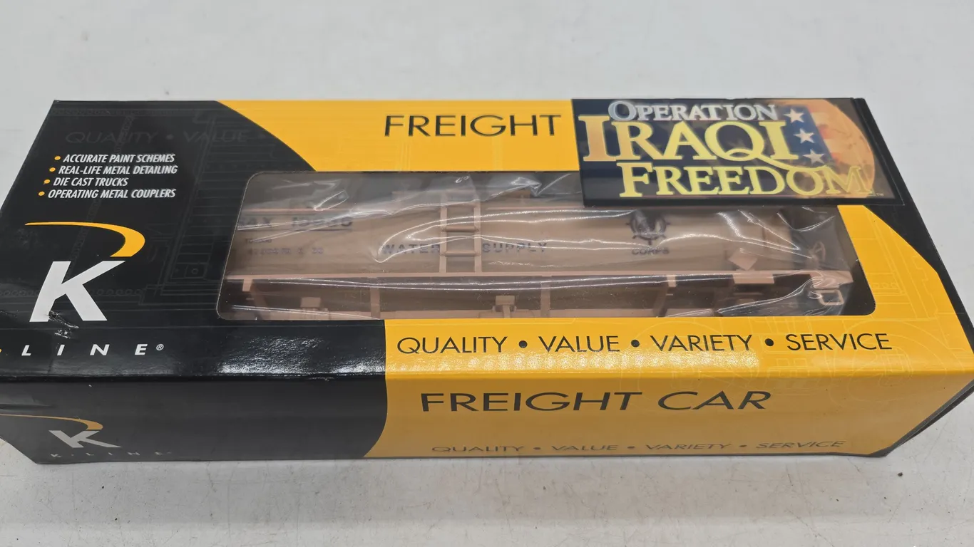 Vintage k line brand operation Iraqi freedom tank car new in box