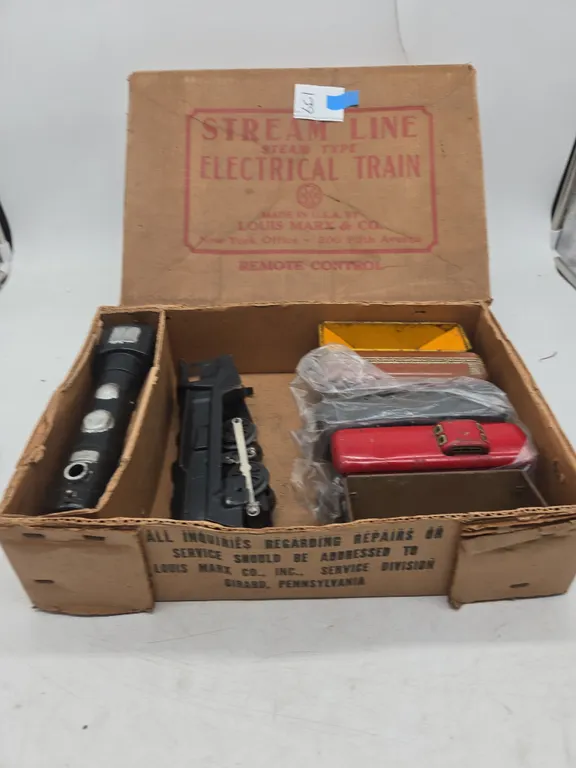 Vintage marxs brand commodore Vanderbilt train set in original box