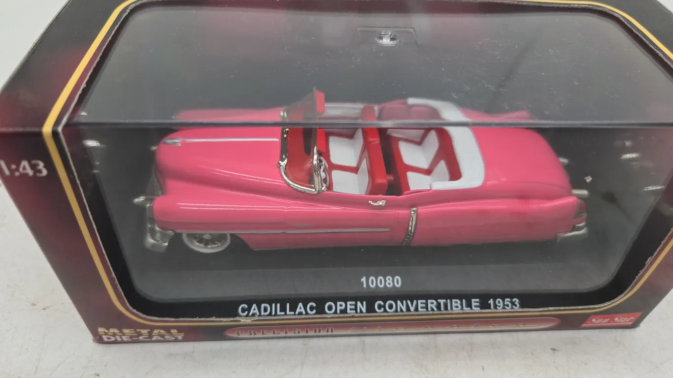 Vintage sunstar 1953 Cadillac open top convertible diecast car new inbox