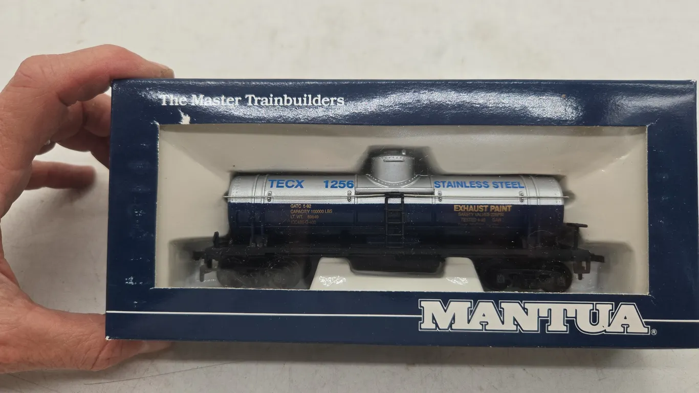 Vintage Mantua special train set Eastwood Short line railroad heavy tank car new inbox