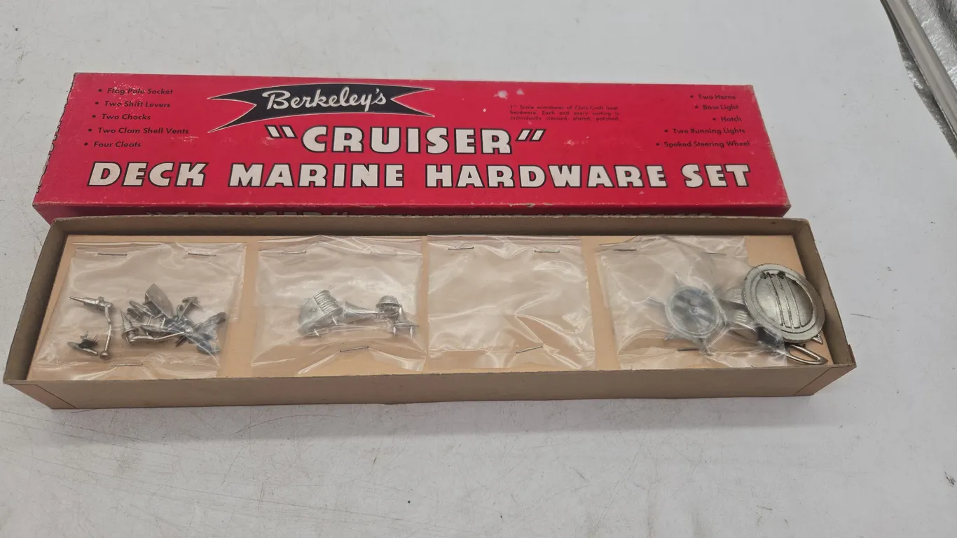 Vintage berkley's cruiser deck Marine hardware set new and original box