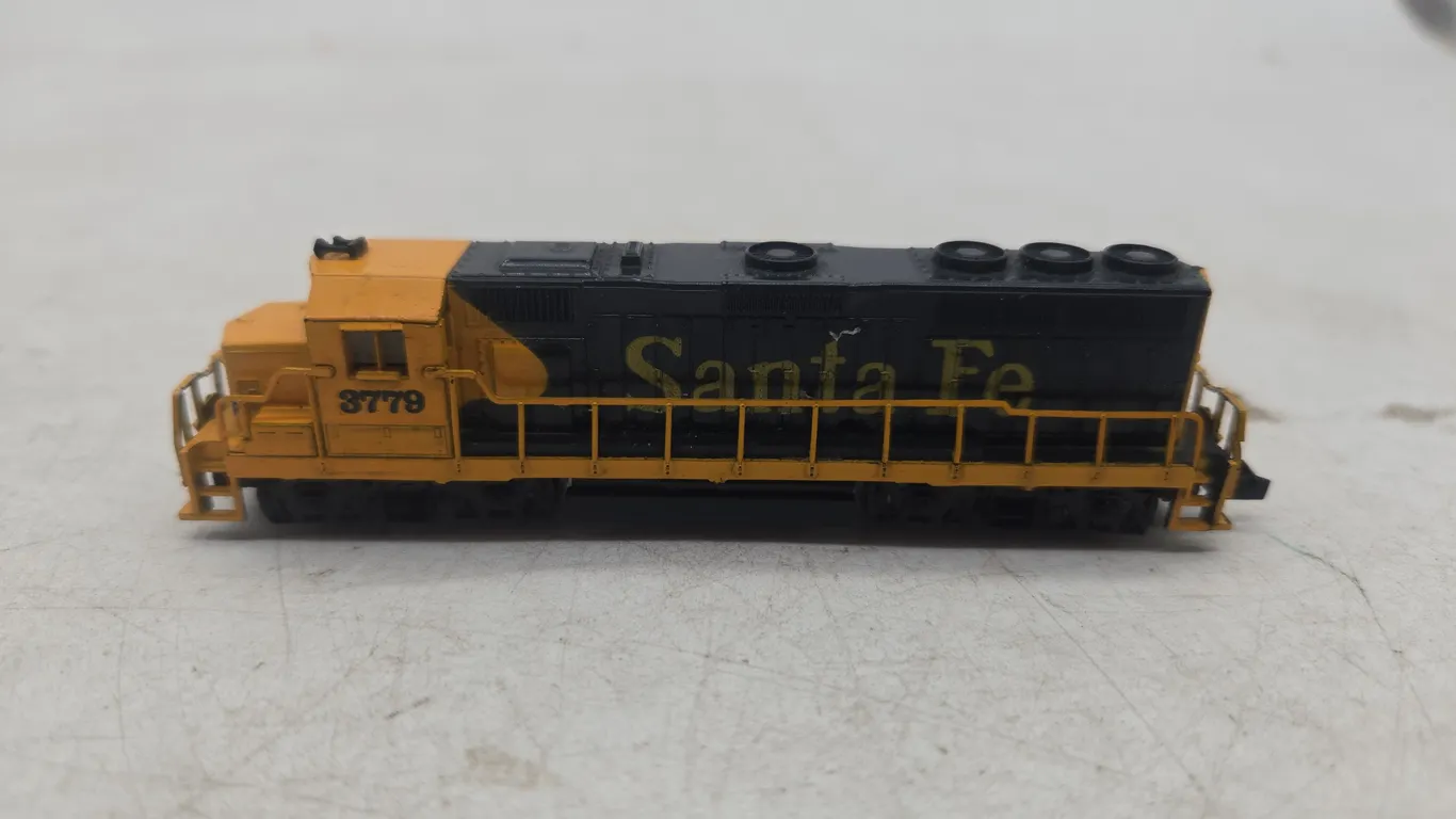 Santa Fe number 3779 N scale engine.