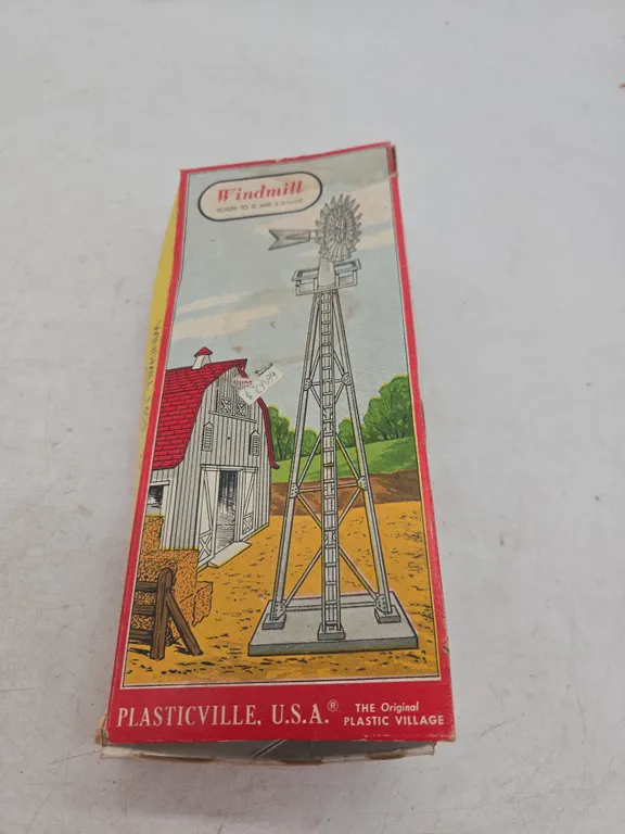 Vintage plasticville USA number 1408, windmill in original box
