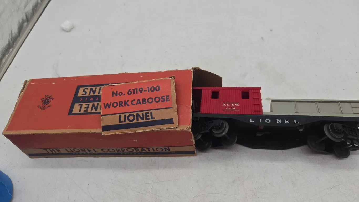 Vintage Lionel number 6119 work caboose in original box