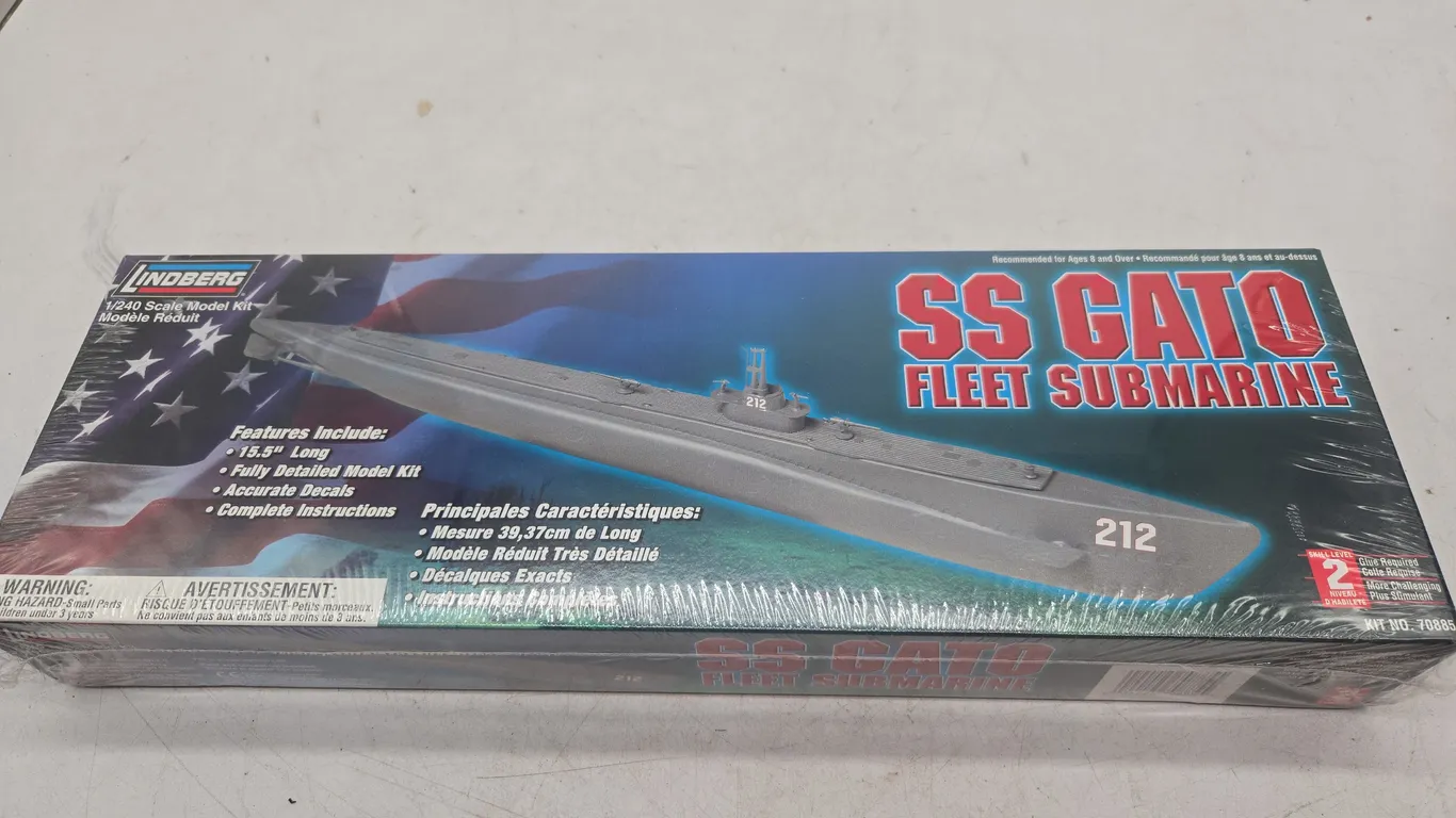 Vintage Limburg SS gato fleet submarine model in original box
