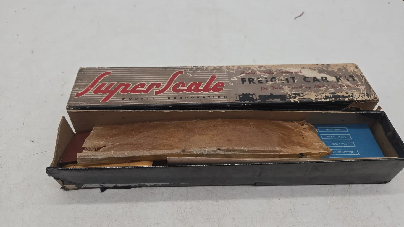 Vintage super scale freight car kit in original box