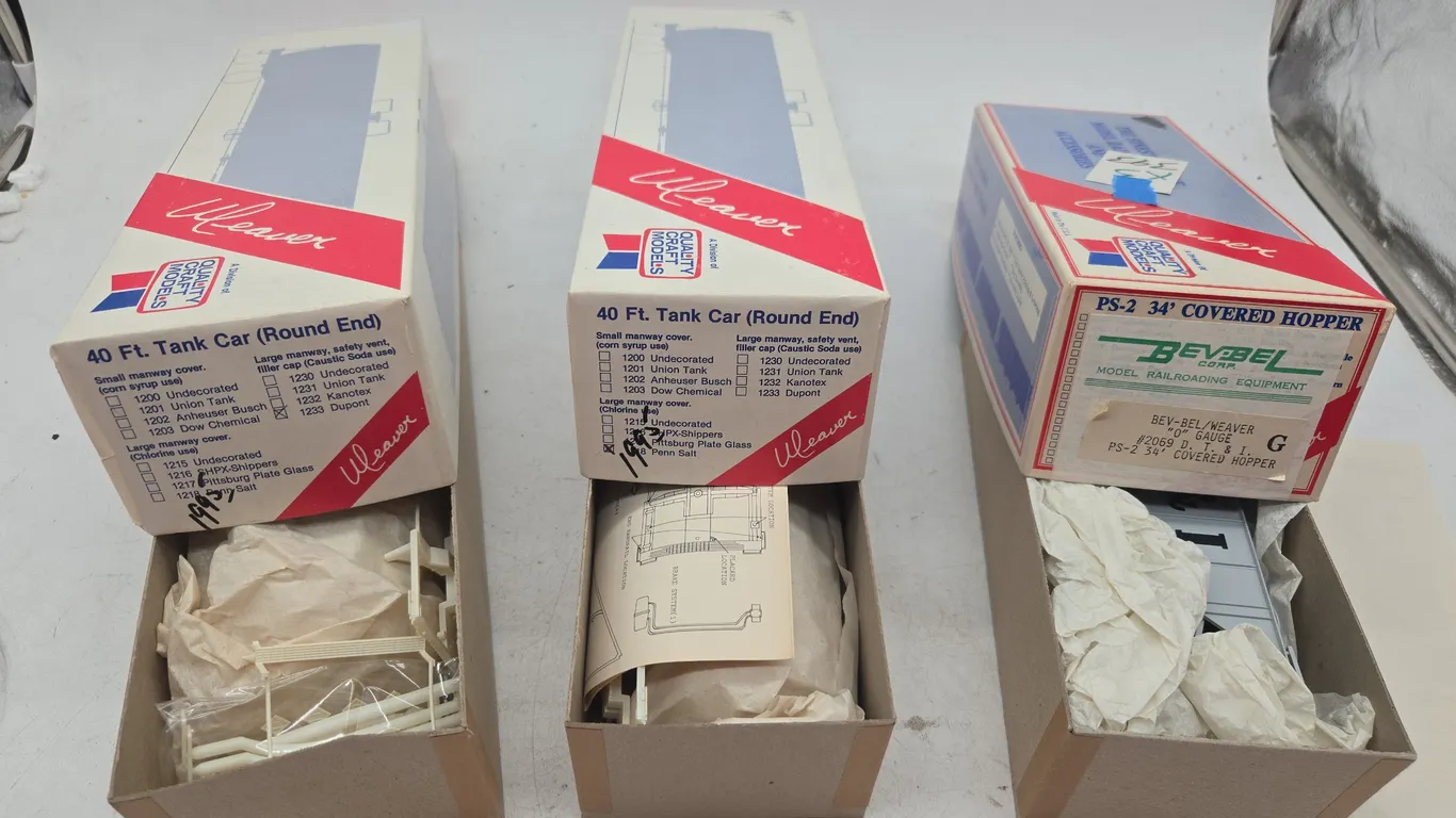 Vintage Weaver brand Trane model cars new in boxes