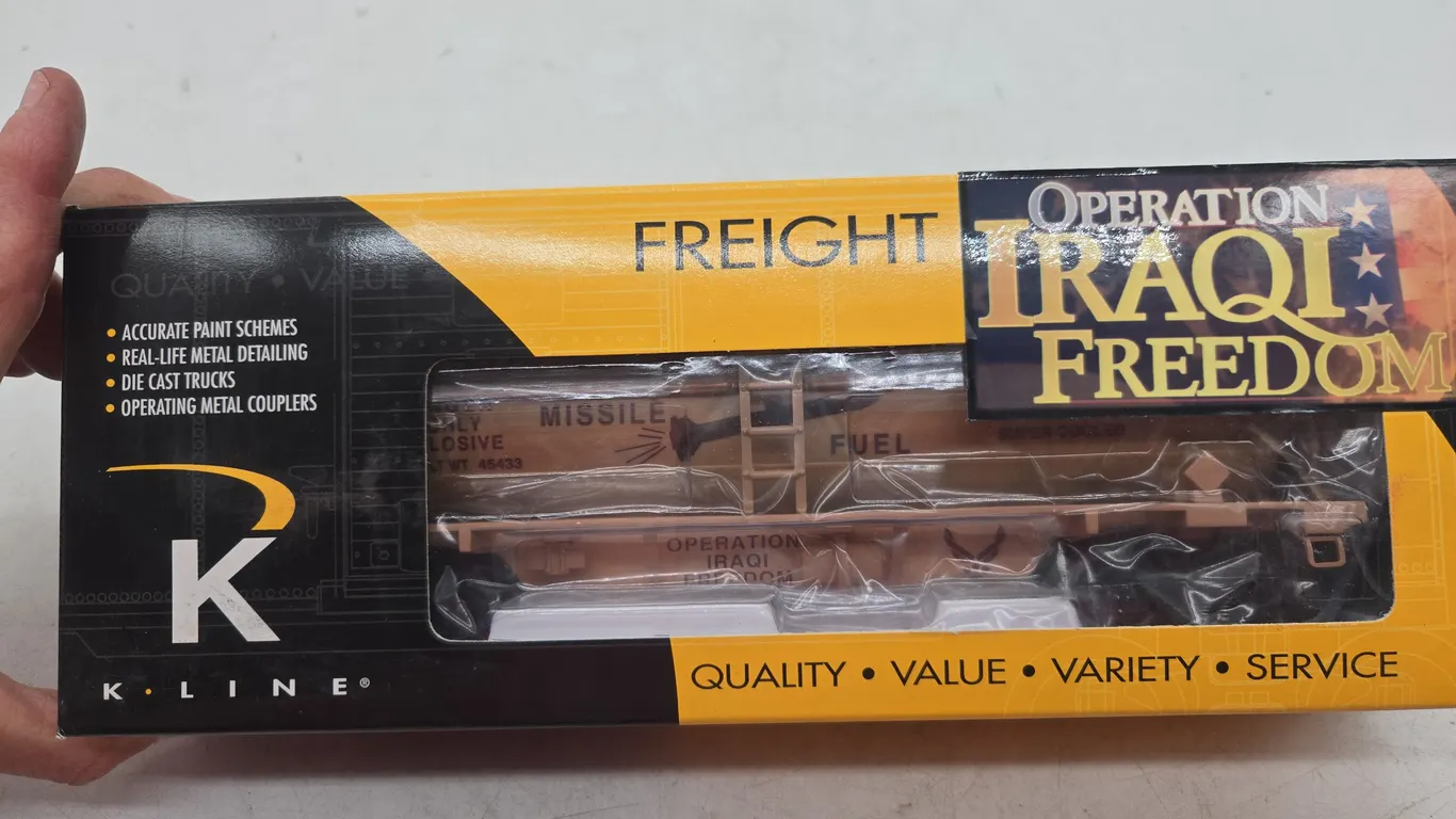 Vintage k line operation Iraqi freedom missile fuel tanker car new in box