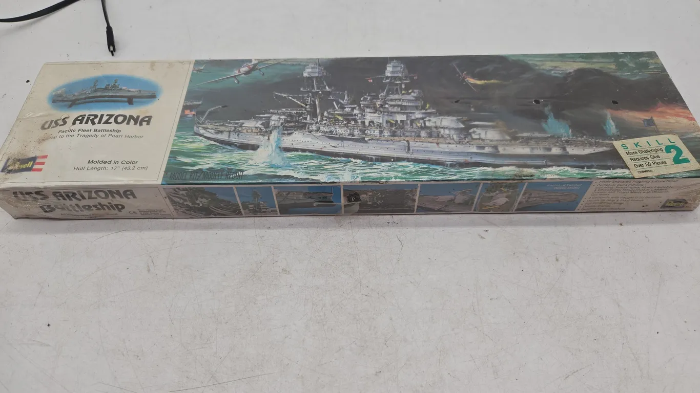 Vintage Ravel USS Arizona battleship model new in box