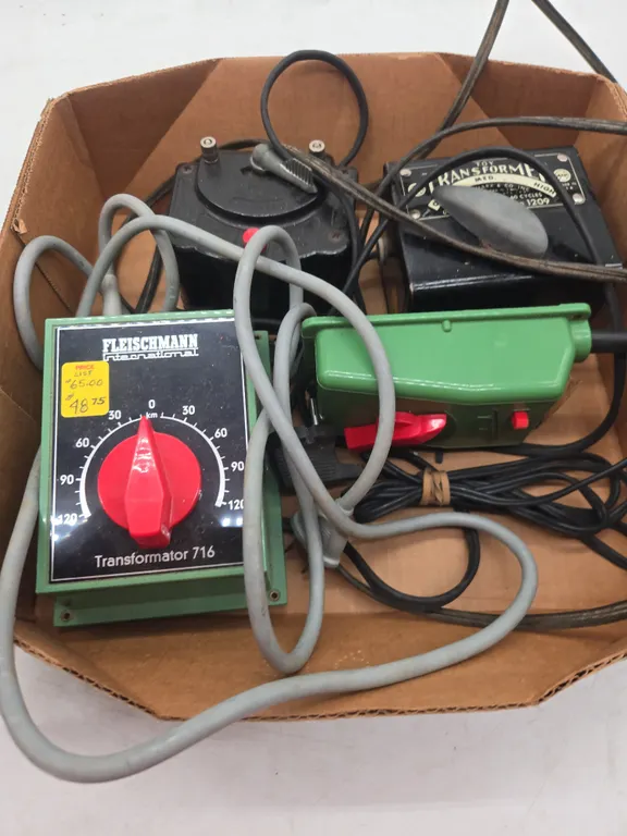 Assorted vintage train transformers