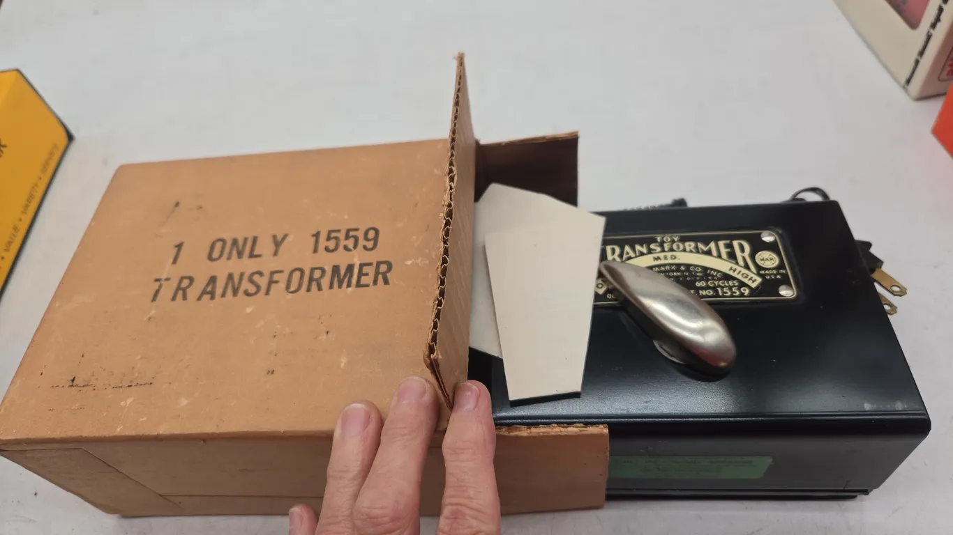 Vintage marxs brand train transformer new inbox