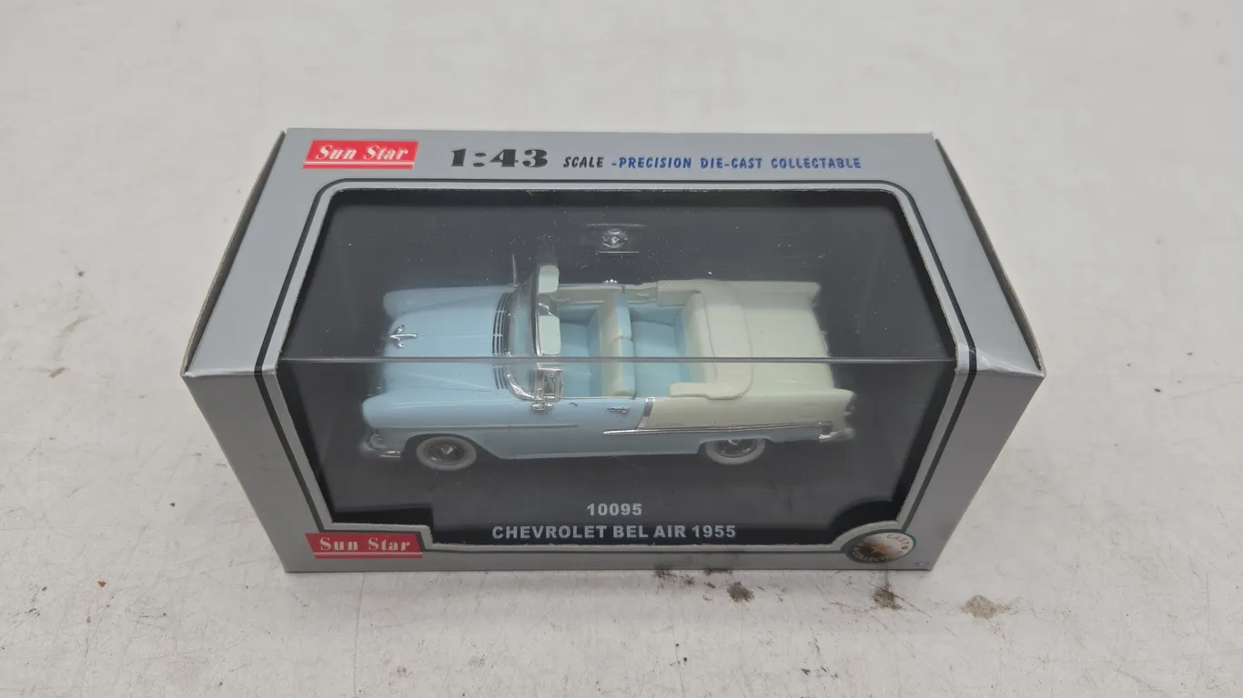 Vintage sunstar brand 1955 Chevrolet Bel Air diecast car new in box