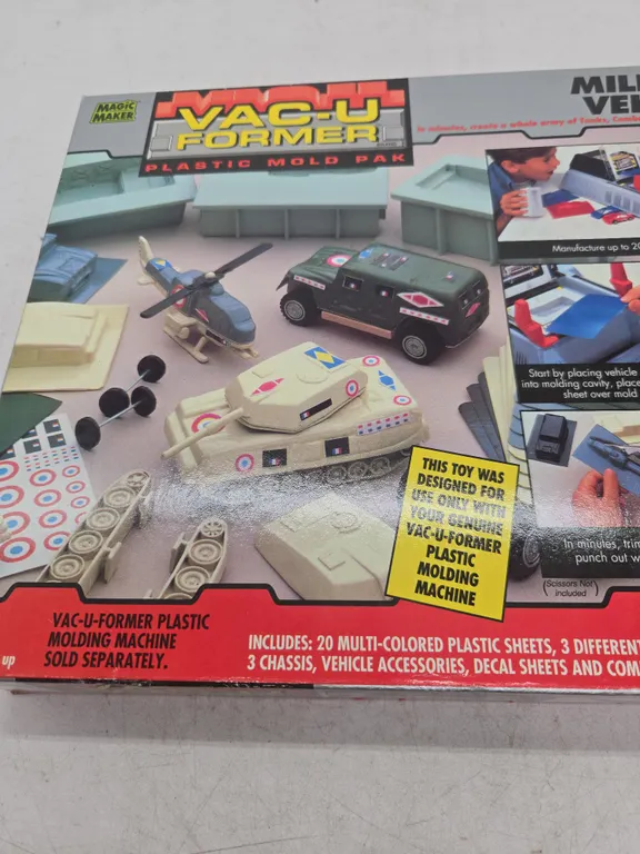 Vintage magic maker vacuum former military vehicle dies new inbox