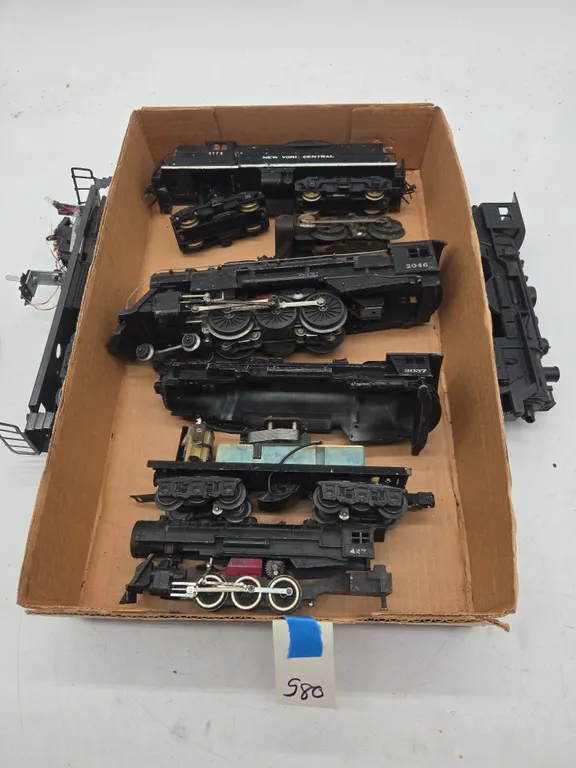 Assorted vintage locomotives in various conditions