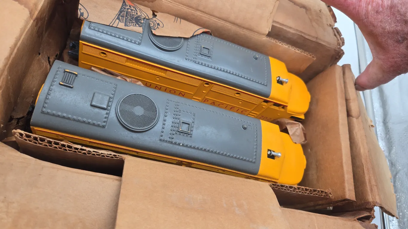 Vintage Lionel number 2023 diesel locomotive and dummy locomotive in original box