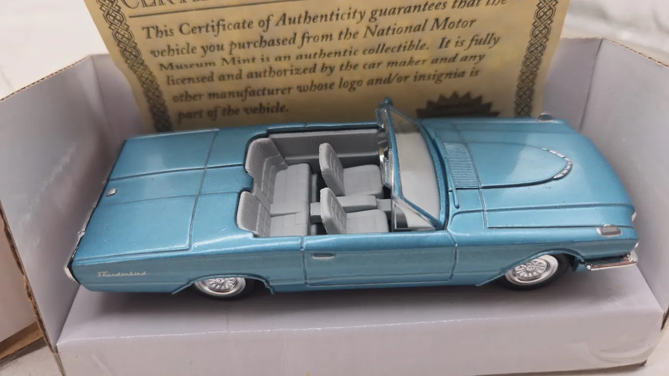 Vintage 1966 Ford Thunderbird diecast car and original box