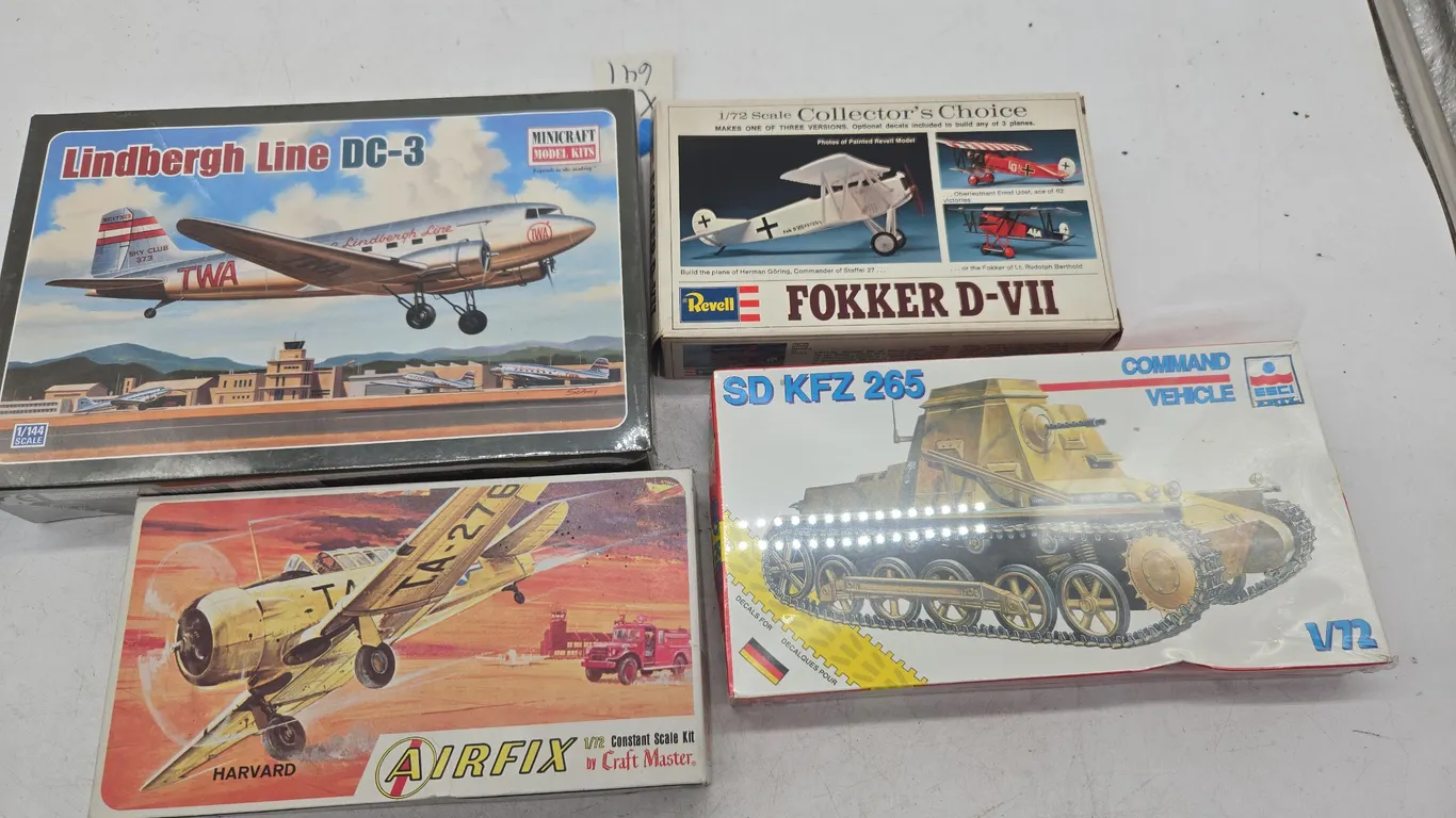 Assorted vintage models new in boxes