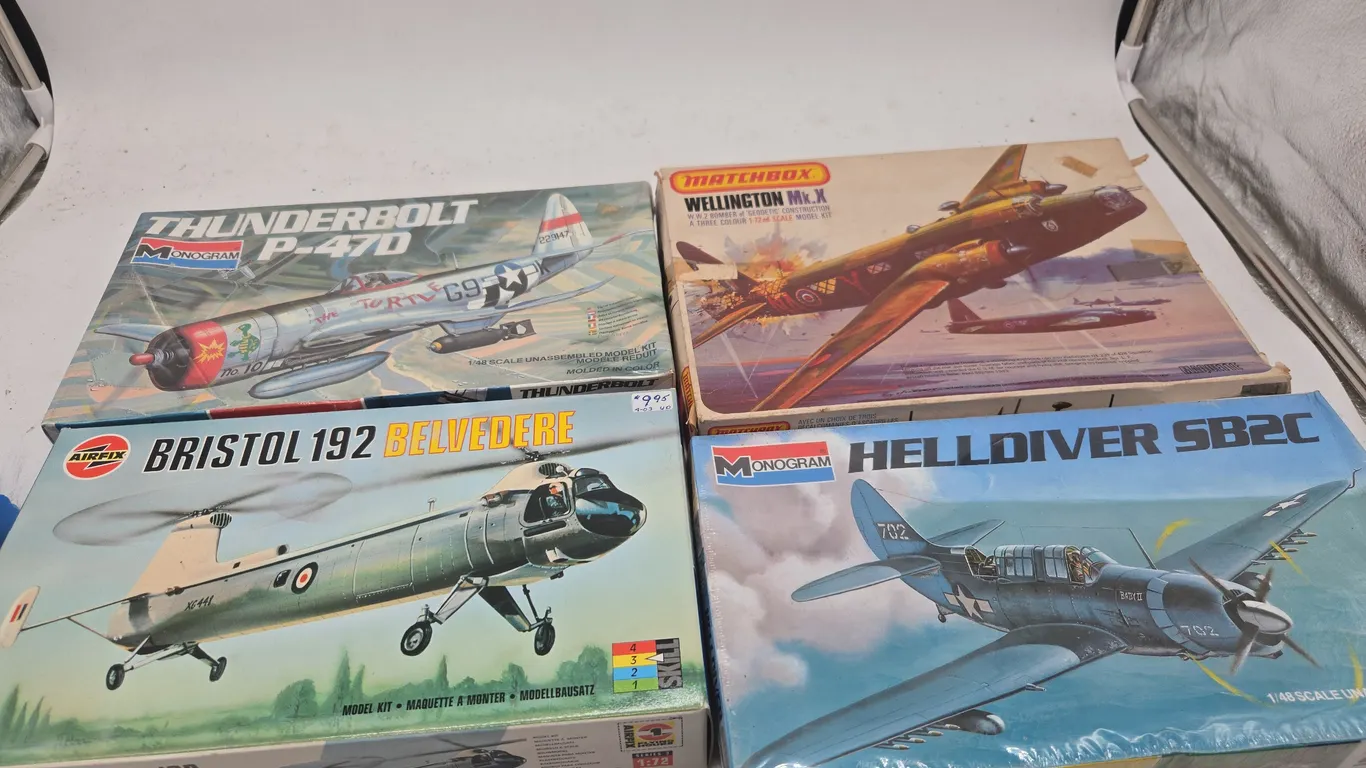 Assorted vintage models new in boxes