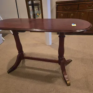 Vintage cherry pedestal library table