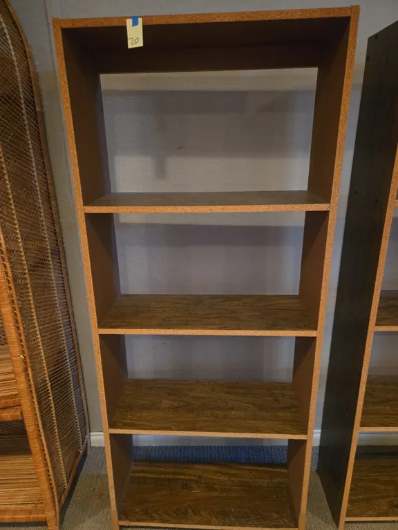 5 ft wooden shelving unit