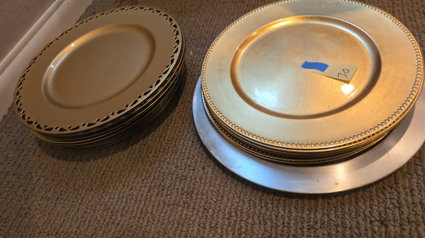 Assorted holiday serving platters