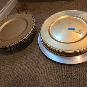 Assorted holiday serving platters