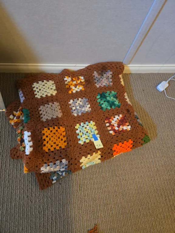 Vintage crocheted lap blanket